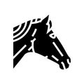 horse animal zoo glyph icon vector illustration Royalty Free Stock Photo