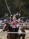 Horse back knight armed full gear Royalty Free Stock Photo
