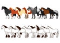 Horse banner set