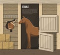 Horse Breeding Farm Stable Stall Poster