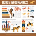 Horse Breeds Infographic Presentation Flat Poster