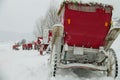 Horse car under snow- Abant - Bolu - Turkey Royalty Free Stock Photo