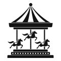 Horse carousel icon, simple style Royalty Free Stock Photo