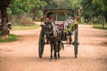 Horse carriage for ancient temples tour in the Archaeological Zone, landmark and popular for tourist attractions and destination Royalty Free Stock Photo