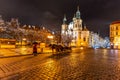 Horse carriage in Christmas Prague