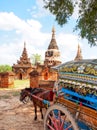 Horse carriage and Daw Gyan Pagoda complex, Ava, Myanmar 2