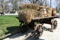 Horse carriage with hay Royalty Free Stock Photo