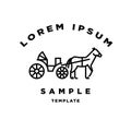 Horse Carriage Minimal Sign Vector Design Royalty Free Stock Photo