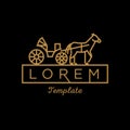 Horse Carriage Minimal Sign Vector Design Royalty Free Stock Photo