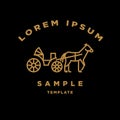 Horse Carriage Minimal Sign Vector Design Royalty Free Stock Photo