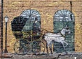 Horse and carriage mural