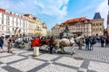 Horse carriage on Old Town square in Stare Mesto, Prague, Czech Republic