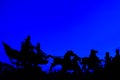 Horse carriage silhouette Royalty Free Stock Photo