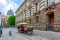 Horse carriage on streets of Dresden, Germany