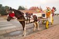Horse carriage at temple Phra That Lampang Luang Royalty Free Stock Photo
