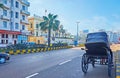 Horse carriages in modern Alexandria, Egypt