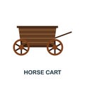 Horse Cart flat icon. Color simple element from wild west collection. Creative Horse Cart icon for web design, templates