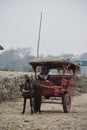 A horse cart and horse with horse rider. ( Read description for STORY)