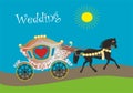 Horse and cart for wedding or honeymoon