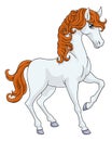 Horse Cartoon Cute Animal Character Illustration Royalty Free Stock Photo