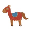Horse cartoon with medieval cloth design vector illustration