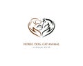 Horse, cat and dog icon vector logo design. Royalty Free Stock Photo