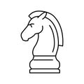 horse chess line icon vector illustration Royalty Free Stock Photo