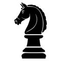 Horse chess piece silhouette logo Royalty Free Stock Photo