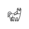 Horse Chinese zodiac line icon