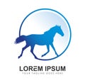 Horse Circle Logo Vector icon