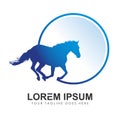 Horse Circle Logo Vector icon