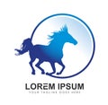 Horse Circle Logo Vector Icon