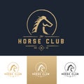 Horse club logo template