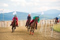 Horse contest ,during a horse show with young riders