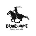 Horse and cowboy logo