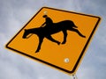 Horse Crossing Sign Royalty Free Stock Photo