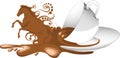 Horse from cup of coffee Royalty Free Stock Photo