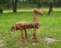 Horse, decorative straw sculpture Royalty Free Stock Photo