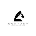horse deer logo design vector Royalty Free Stock Photo