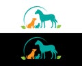 Horse, Dog And Cat Animal Lover Logo Design Royalty Free Stock Photo