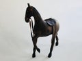 Horse doll carved on a white background.