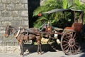 horse drawn calesa in vigan philippines Royalty Free Stock Photo