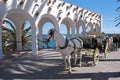 Horse drawn carriage, Balcony of Europe, Nerja. Royalty Free Stock Photo
