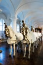 Horse drawn carriage display in a museum Royalty Free Stock Photo