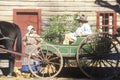 Horse drawn carriage in Old Sturbridge, Historic town in MA