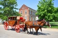 Horse drawn carriage tours in Williamsburg, Viginia, USA Royalty Free Stock Photo