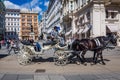 Horse drawn carriage in Vienna Old Town Royalty Free Stock Photo