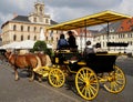 Horse-drawn Carriage in Weimar Royalty Free Stock Photo