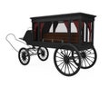 Horse Drawn Hearse Isolated