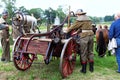 Horse-drawn 1900s fire-engine